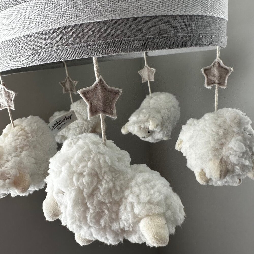 Lambs and Ivy Signature Musical Crib Mobile - Good Night Sheep